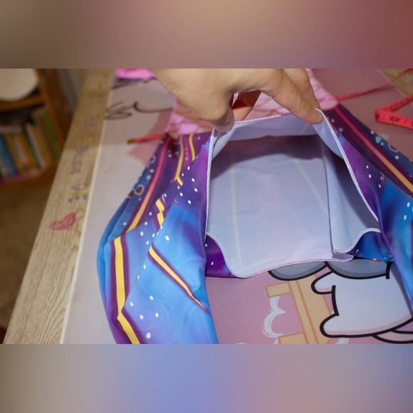 Mermaid Bikini & Tail Set | Pink & yellow | Small - Picture 12 of 15